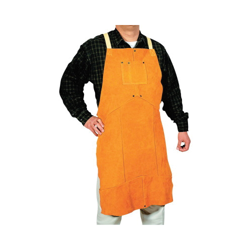Best Welds® 200011 Bib Apron, Unisex, 38 in L x 28 in W, Cotton Denim, Blue, 1 Pockets, Serged Seam