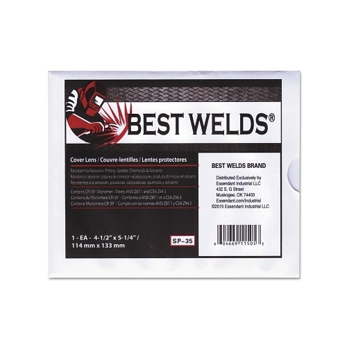 Best Welds&reg; 932145225 Rectangular Magnifier Plate, Clear, Glass, 2 in W