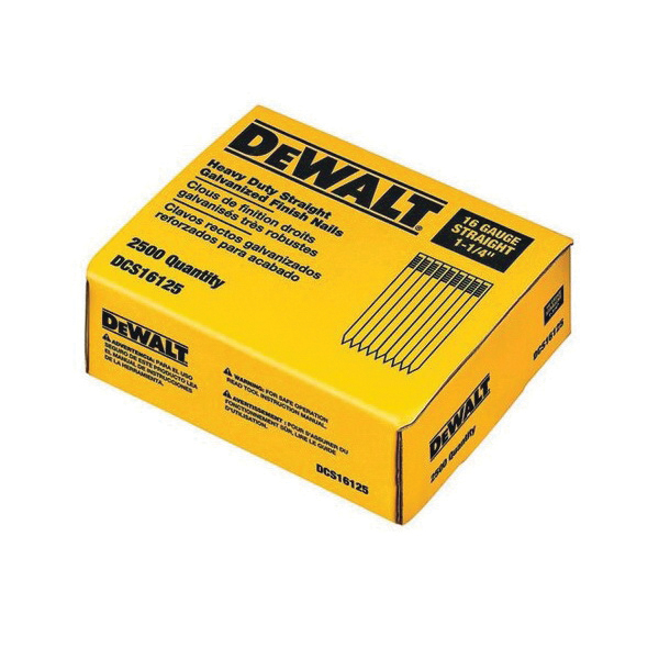 product Black+Decker® Stanley® DCS16250 Heavy Duty Straight Collated Nail, 2-1/2 in L, Galvanized, Steel, Chisel Point
