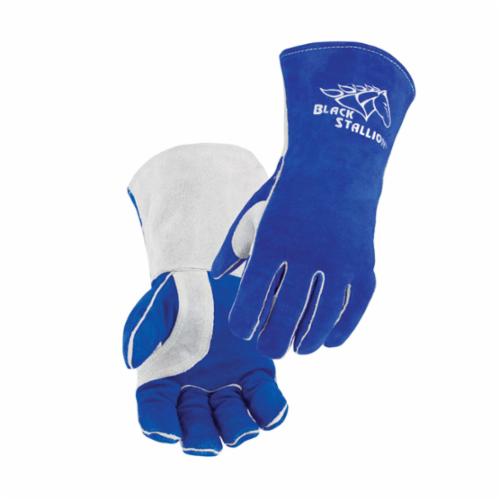 Black Stallion® T50L TIGSTER® T50 TIG Welding Gloves, L, Goat Skin Leather/Cotton/Kevlar® Stitched, Navy Blue/White
