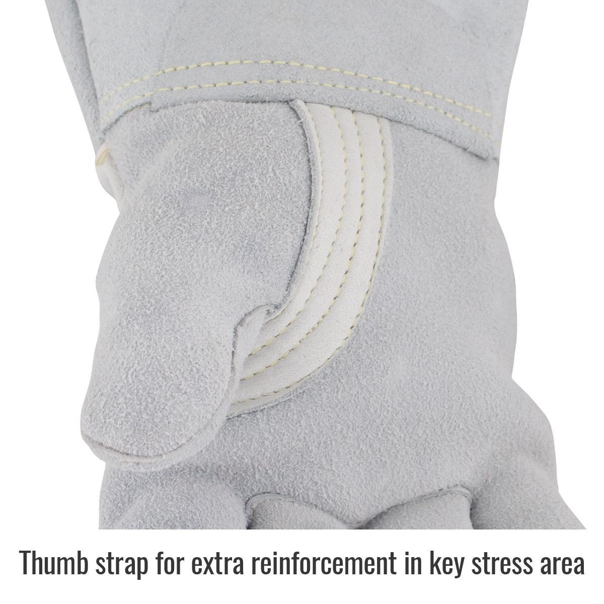 Black Stallion&reg; 750XL 750 Welding Gloves, XL, Pearl White, Nomex Lining, Gauntlet Cuff