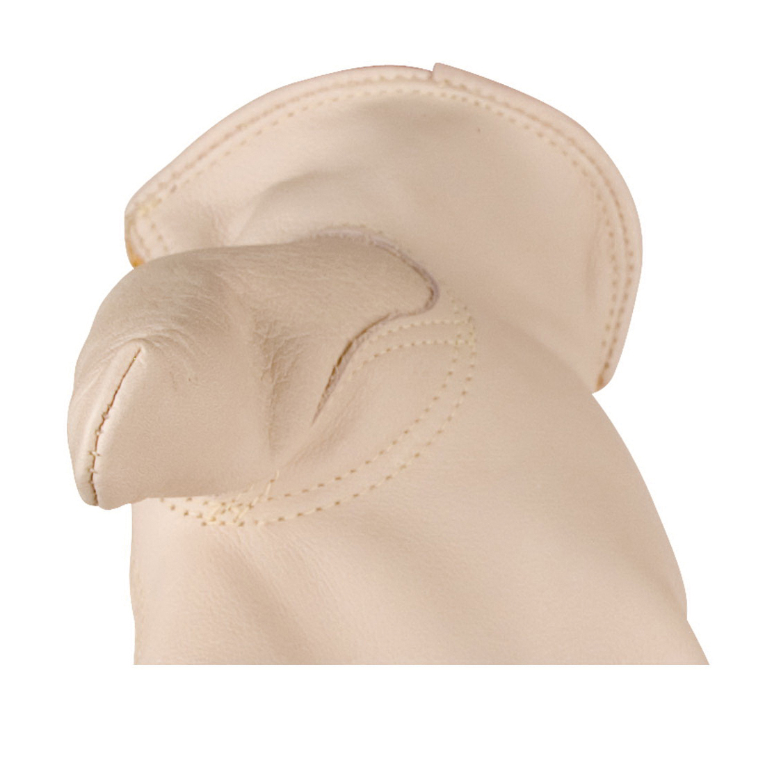 Black Stallion&reg; 97KXXL 97K Premium Grade Driver's Gloves, Driver, Keystone Thumb Style, 2XL, Grain Cowhide Leather Palm, Tan/White, Beaded Cuff, Resists: Abrasion and Spark, Unlined Lining