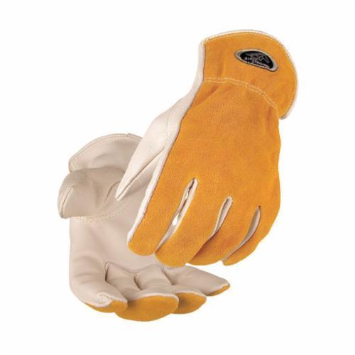Black Stallion&reg; 97KL 97K Premium Grade General Purpose Gloves, Driver, Keystone Thumb Style, Cowhide Leather/Kevlar&reg;, Beige, Beaded Cuff, Resists: Heat, Burn and Water, Unlined Lining