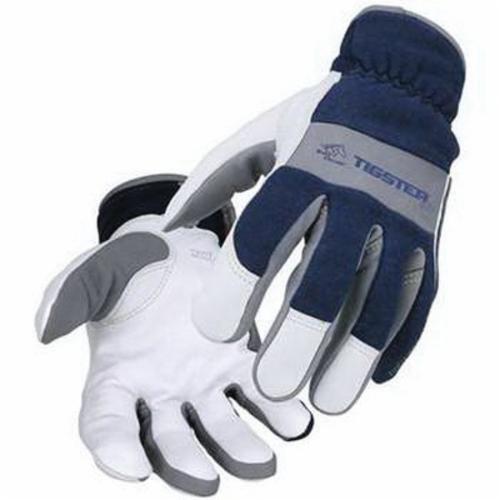 Black Stallion® BS50-XL Premium Grade MIG/Stick Welding Gloves, XL, Side Split Cowhide Leather, Black/Red, Thermal
