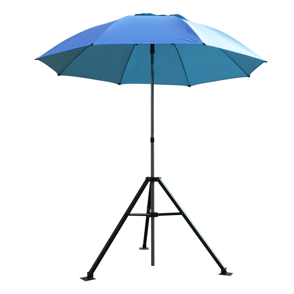 Black Stallion&reg; UB250-BLU Umbrella and Tripod Stand Combo, Blue