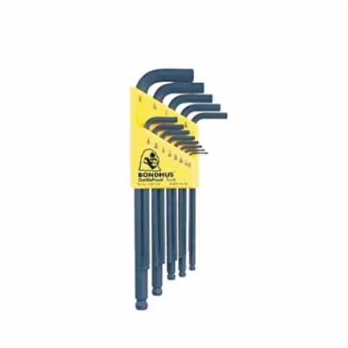 Eklind® 13213 Ball-Hex-L™ Long Key Set With Holder, 13 Pieces, 0.05 to 0.375 in Hex, Torx® Drive, L-Handle Handle, ANSI B18.3, Black Oxide