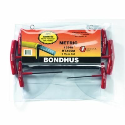 Bondhus&reg; 13348 Graduated Length Key Set, 6 Pieces, 2 to 6 mm Hex, Ergonomic T-Handle Handle, Protanium&reg; High Torque Steel, ProGuard&trade;