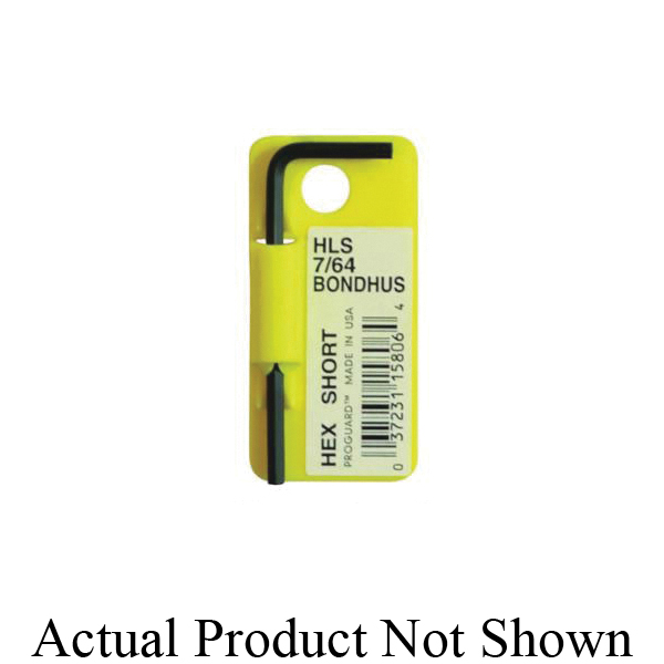 Bondhus&reg; 15819 Hex Key, L-Handle Handle, Protanium&reg; High Torque Steel, ProGuard&trade;