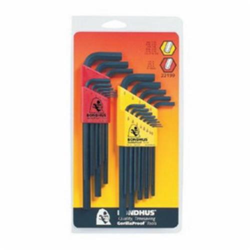 Eklind® 22571 Classic Short Key Set With Pouch, 7 Pieces, T10 to T40 Torx, Fold-Up Handle, ANSI B18.3, Alloy Steel, Black Oxide