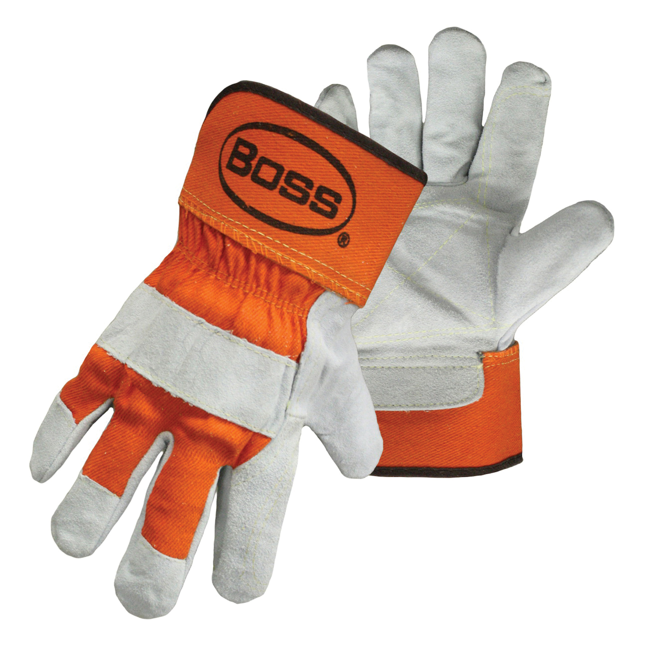 Boss&reg; 1JL6133M 1JL6133 Standard Grade General Purpose Work Gloves, Driver, Gunn Cut/Keystone Thumb Style, M, Grain Cowhide Leather, Tan, Open Cuff, Resists: Abrasion, Thermal Lining