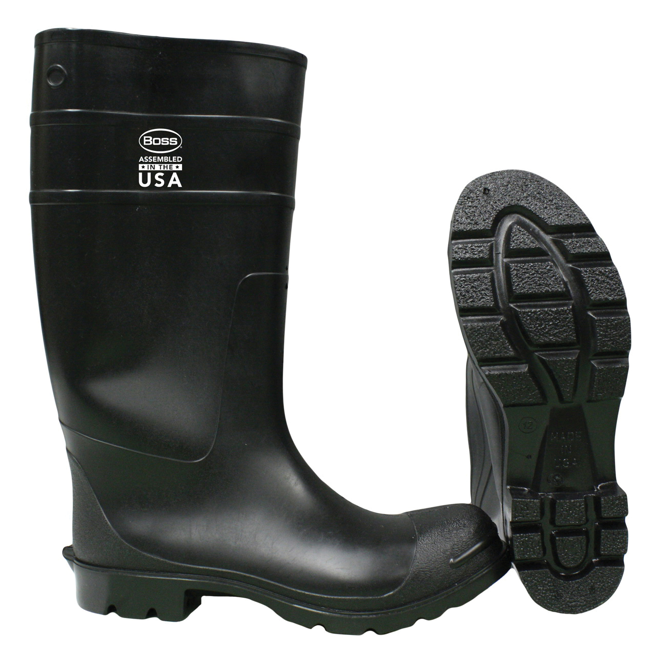 Boss&reg; 2KP396207 Economy Over-The-Sock Knee Boot, SZ 7, Soft Toe, PVC Upper, PVC Outsole