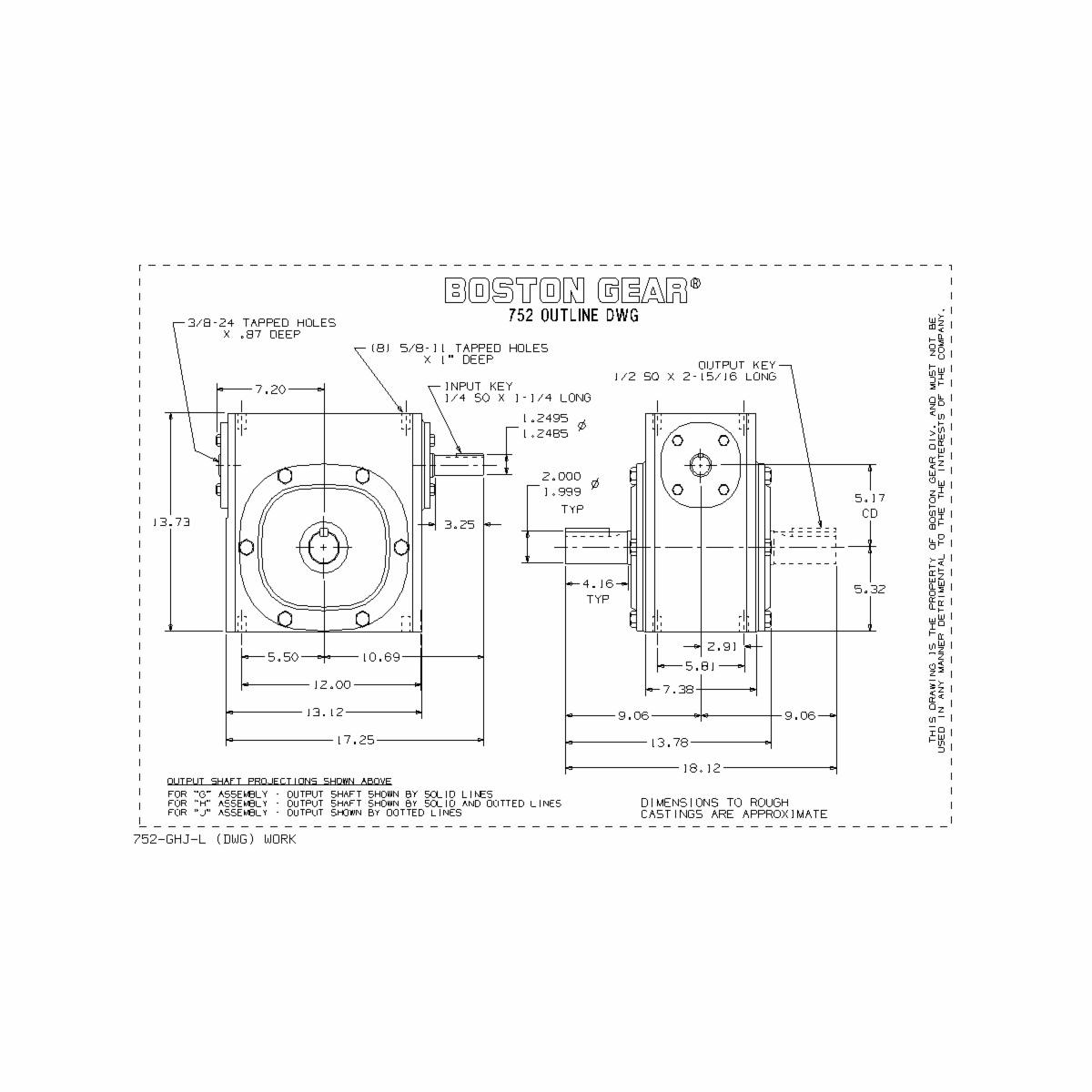 Boston Gear&reg; 752-60-H