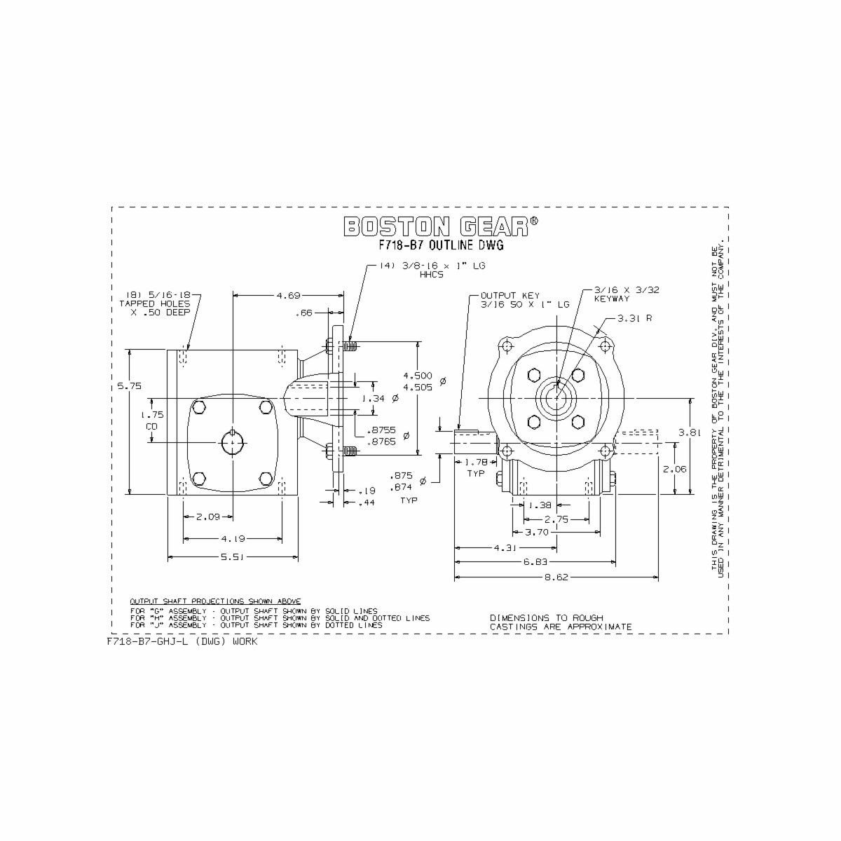 Boston Gear&reg; F718-5-B7-G