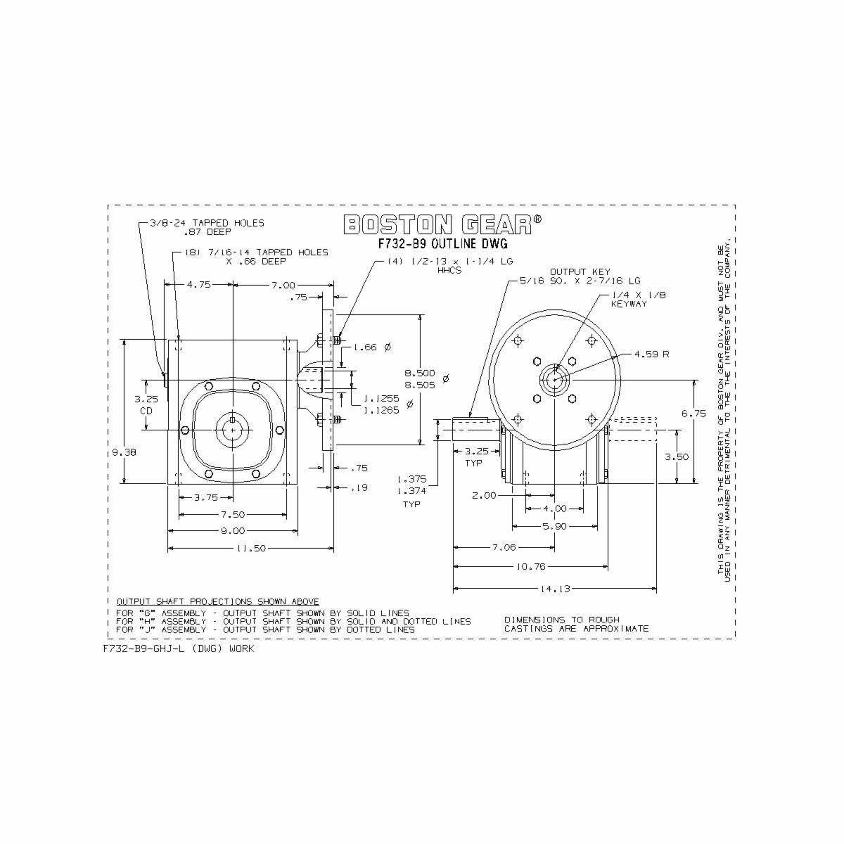 Boston Gear&reg; F732-10F-B9-J