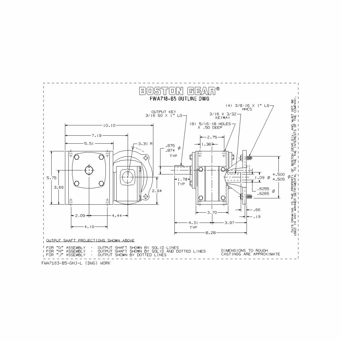 Boston Gear&reg; FWA718-150-B5-G