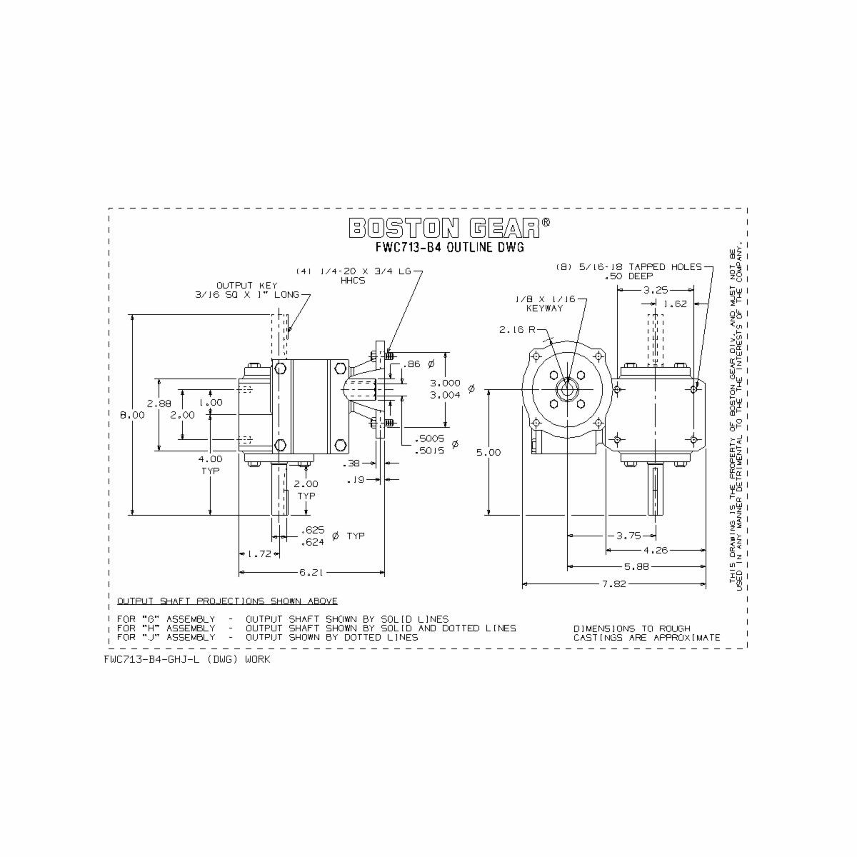 Boston Gear&reg; FWC713-300-B4-G