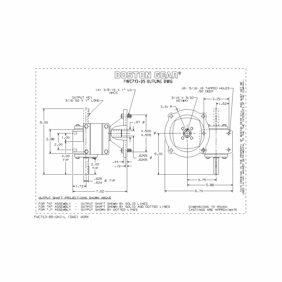 Boston Gear&reg; FWC718-300-B5-G