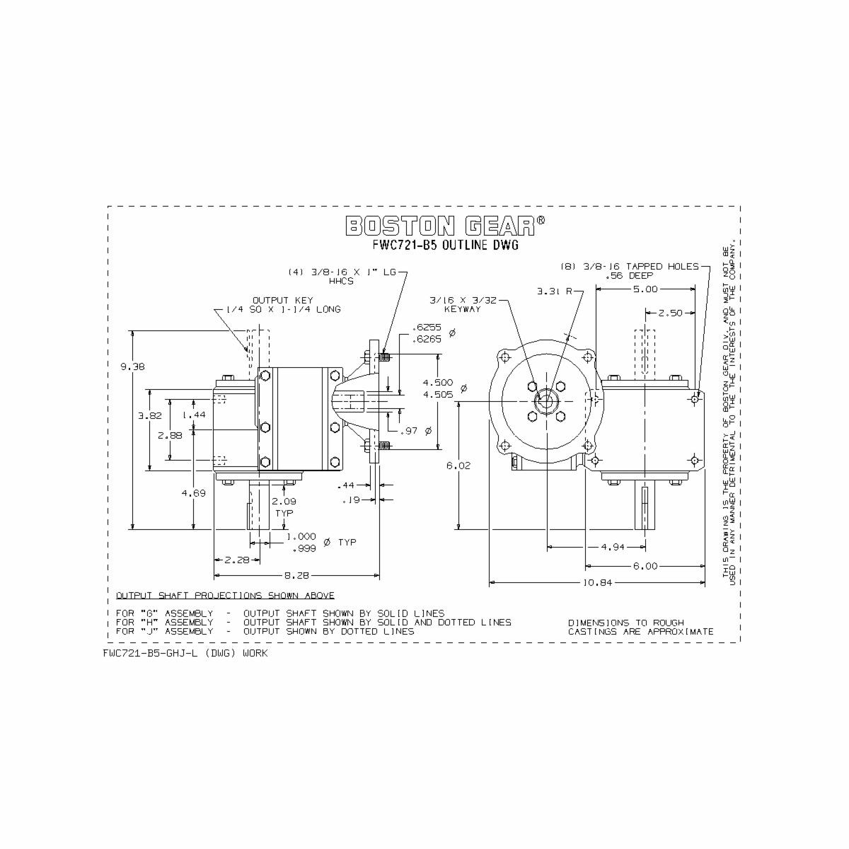 Boston Gear® FWC721-150-B5-G
