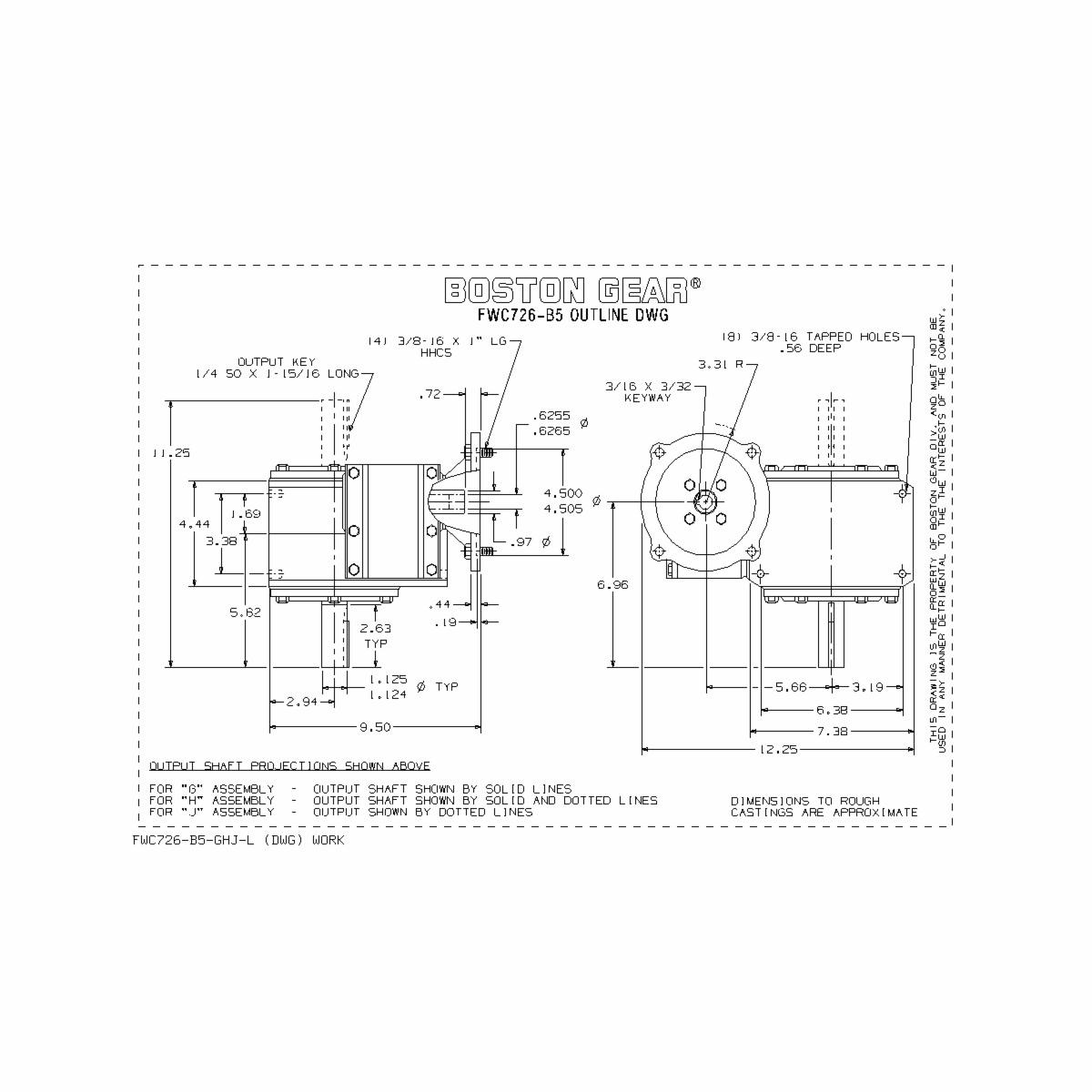 Boston Gear&reg; FWC726-1200-B5-J