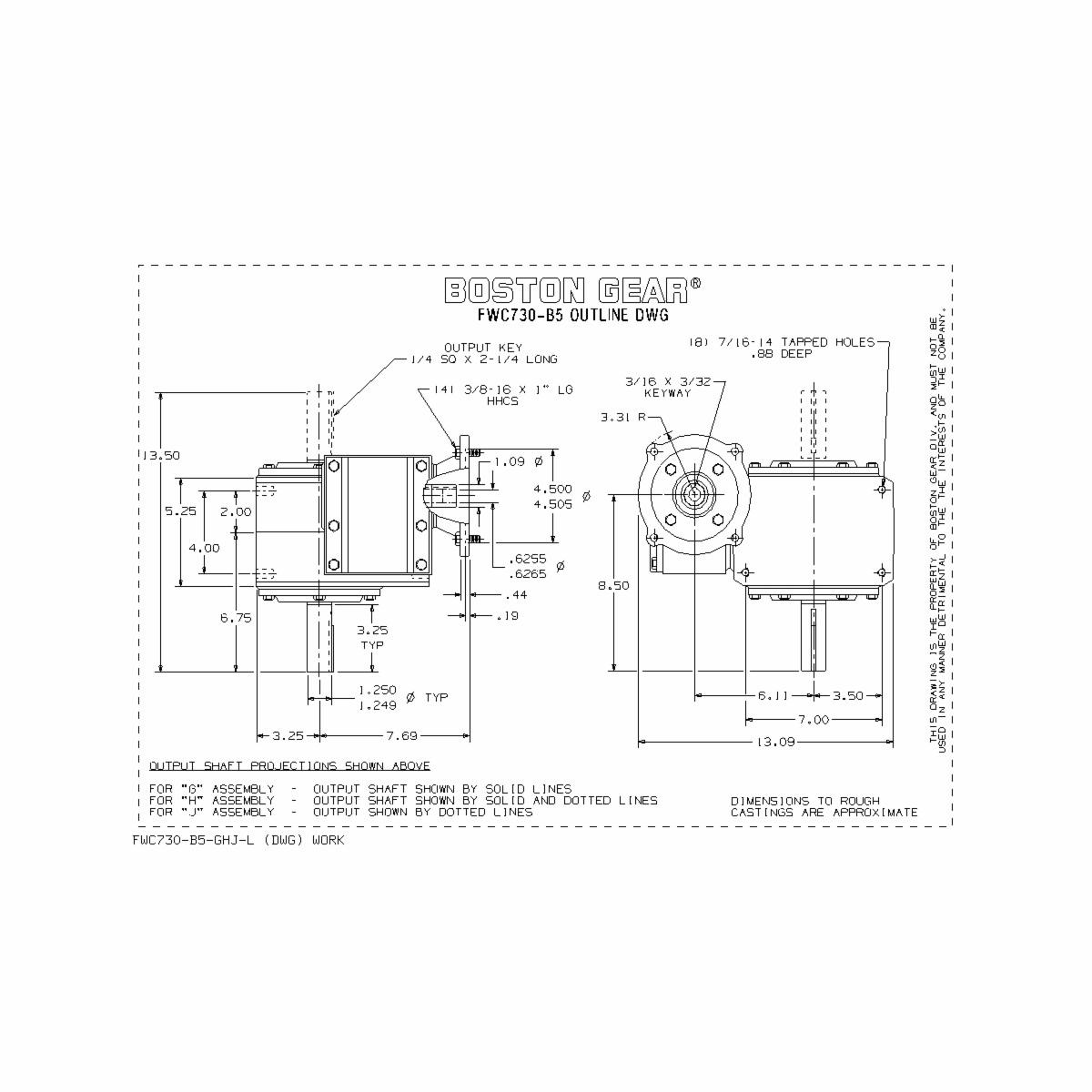 Boston Gear&reg; FWC730-150-B5-G