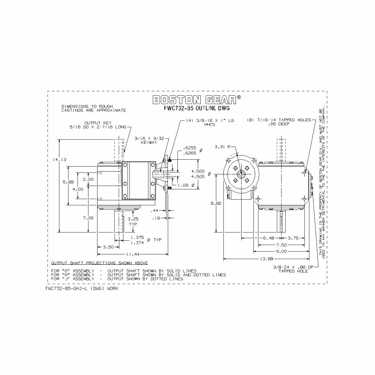 Boston Gear&reg; FWC732-1800-B5-G