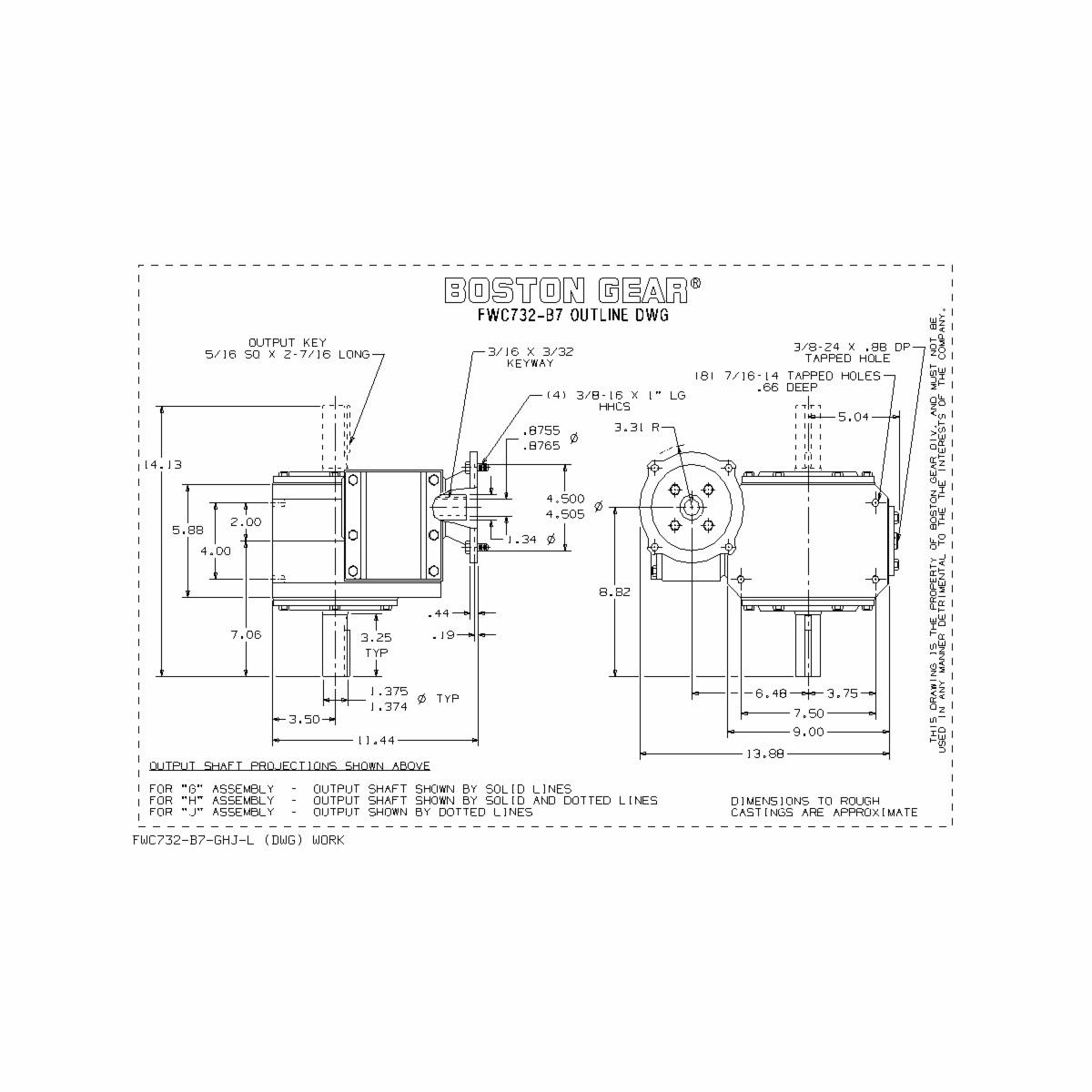 Boston Gear&reg; FWC732-100-B7-G