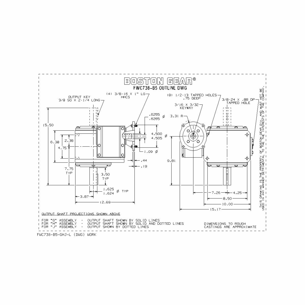 Boston Gear&reg; FWC738-600-B5-G