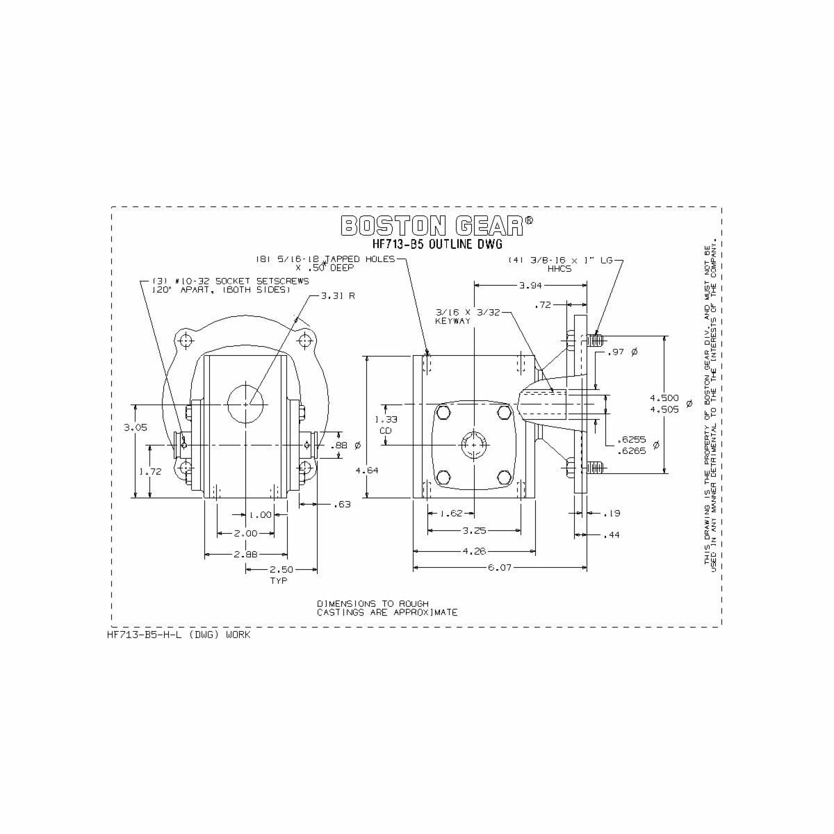 Boston Gear&reg; HF713-40-B5-H-P10