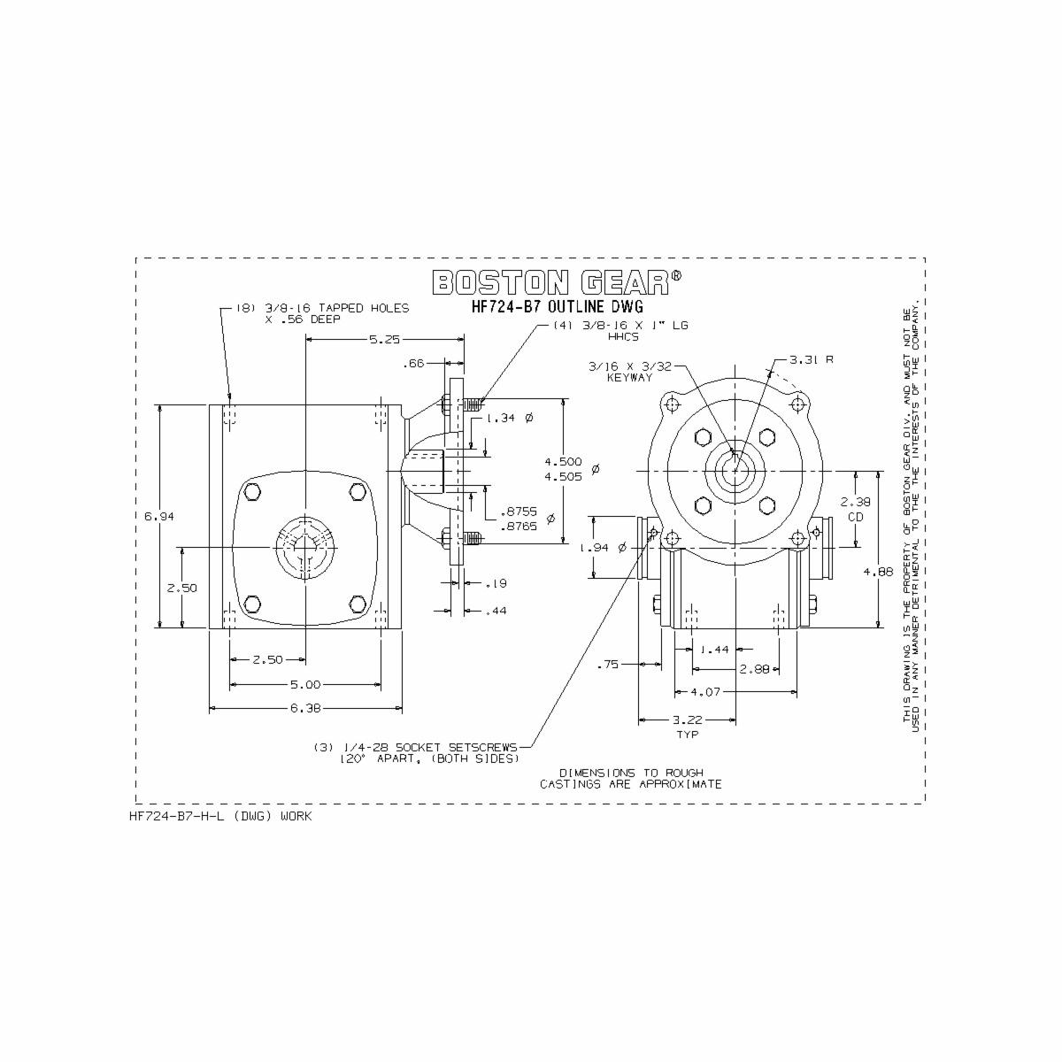 Boston Gear&reg; HF724-20-B7-H-P20
