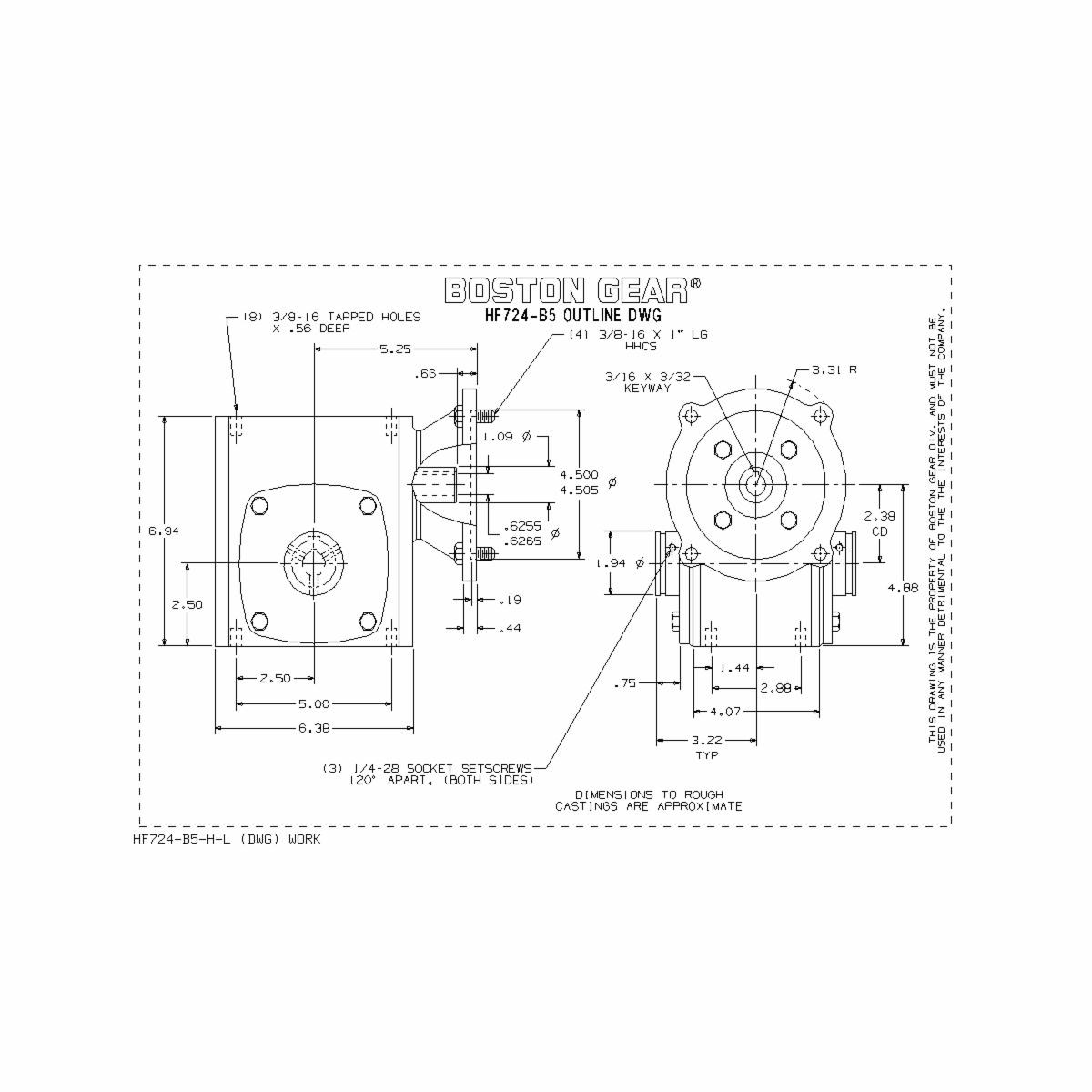 Boston Gear&reg; HF724-40-B5-H-P20