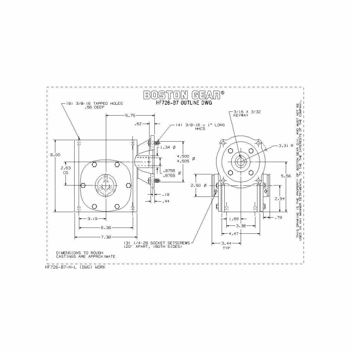 Boston Gear&reg; HF726-10-B7-H-P24