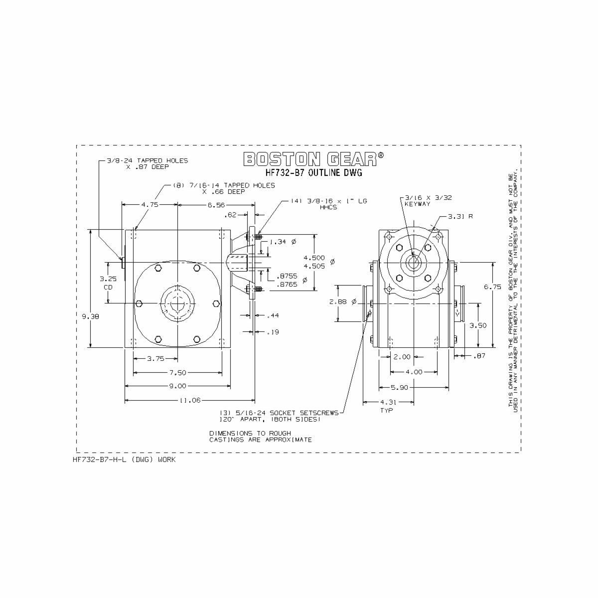 Boston Gear&reg; HF732-40-B7-H-P23
