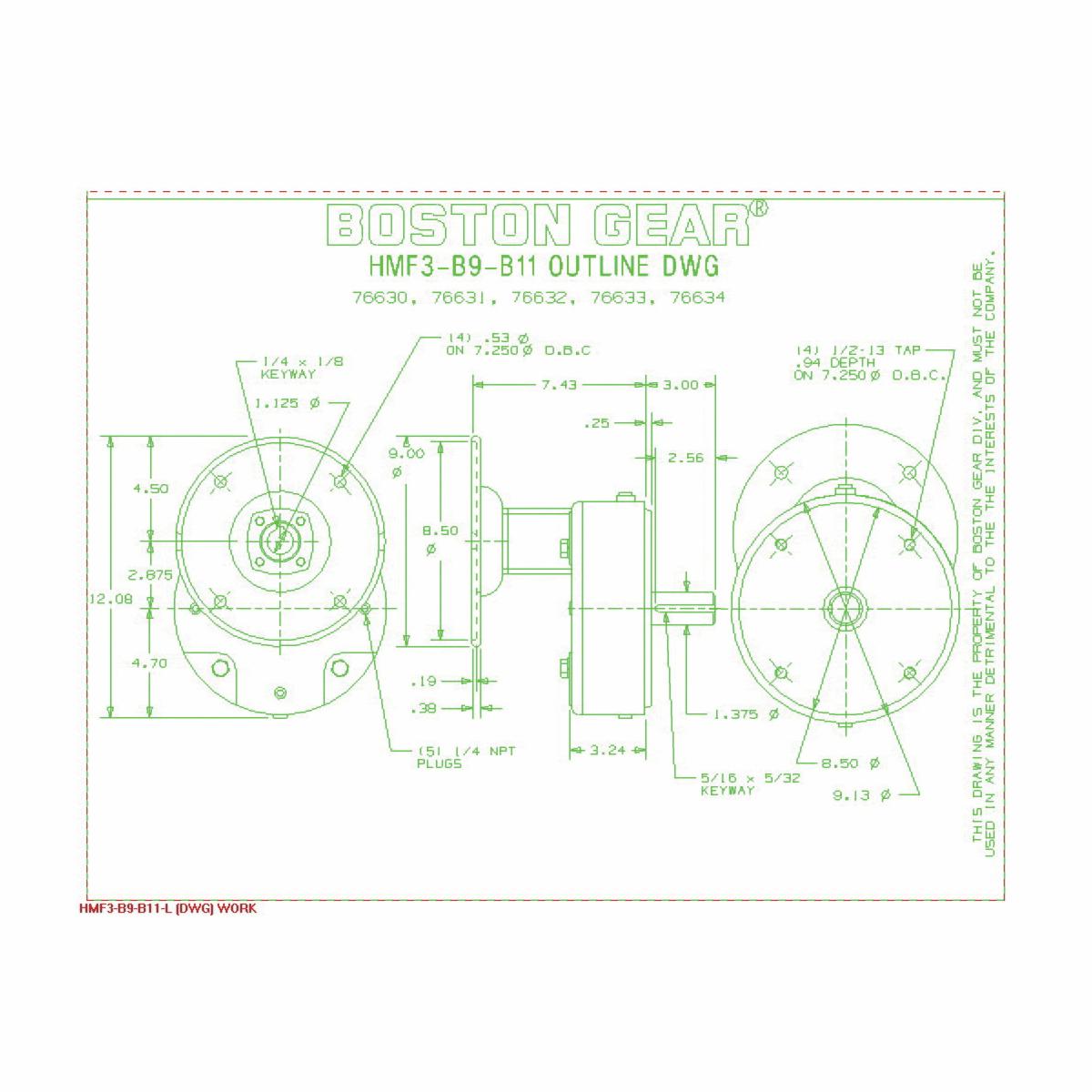 Boston Gear&reg; HMF3-3-B9-B11