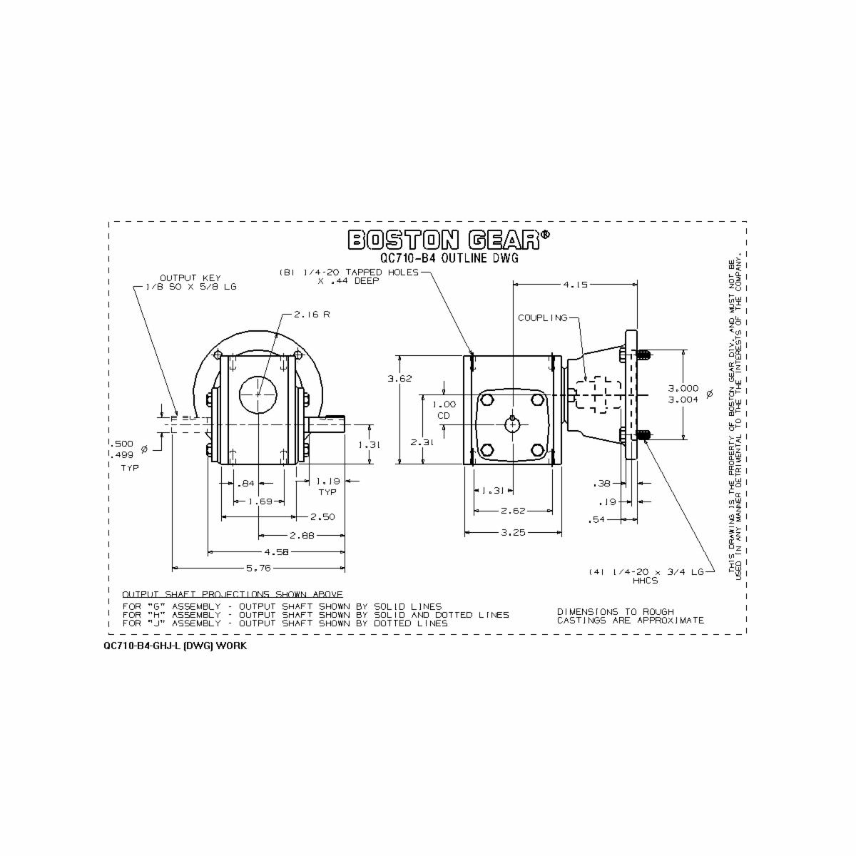 Boston Gear&reg; QC710-10-B4-H