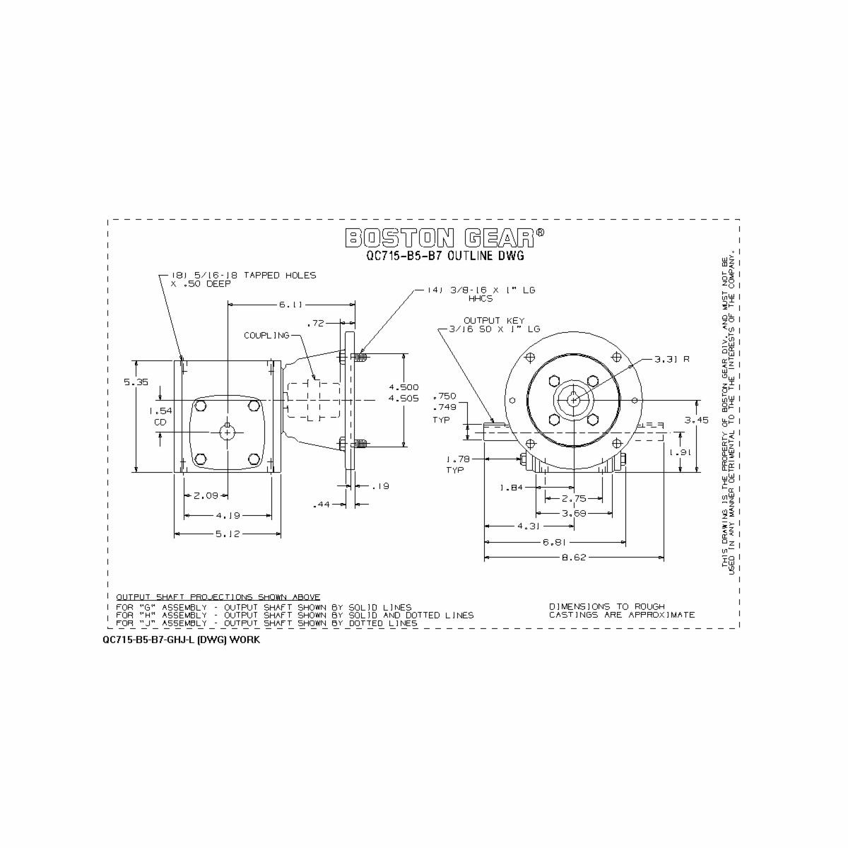 Boston Gear&reg; QC715-10-B5-G