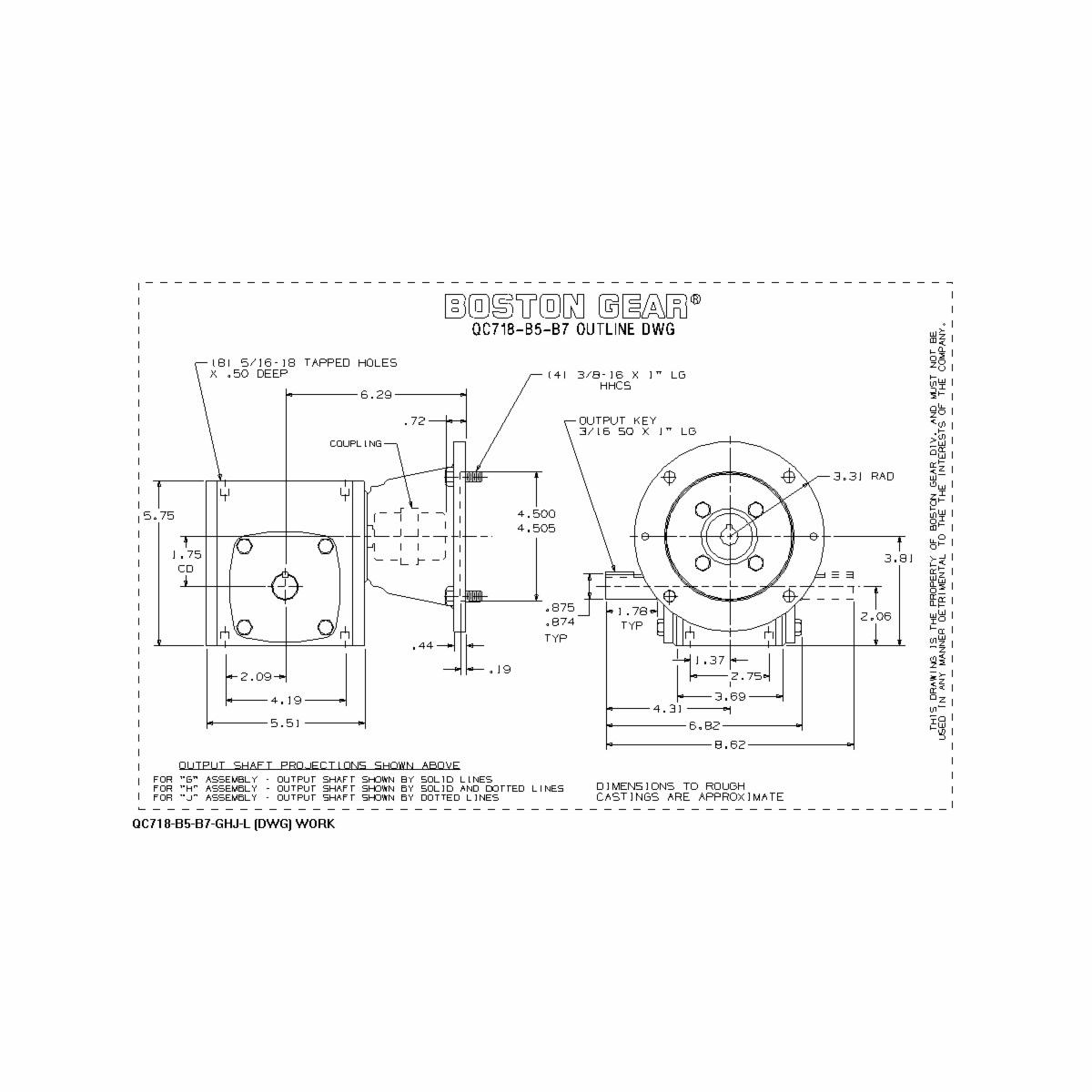 Boston Gear&reg; QC718-10-B5-J