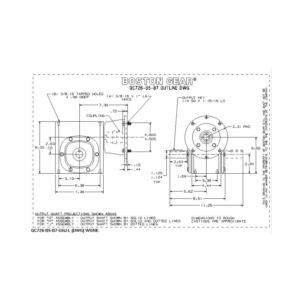 Boston Gear&reg; QC726-50-B5-G