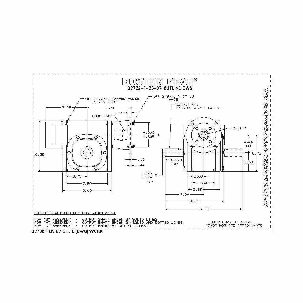 Boston Gear&reg; QC732-50F-B7-J