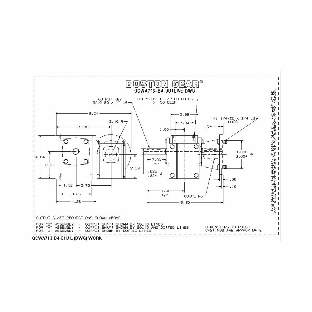 Boston Gear&reg; QCWA713-900-B4-G