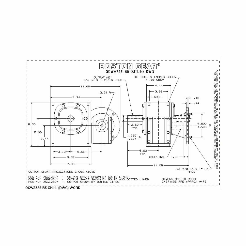 Boston Gear&reg; QCWA726-1800-B5-G