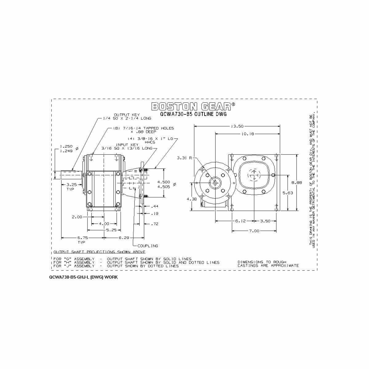 Boston Gear&reg; QCWA730-600-B5-G