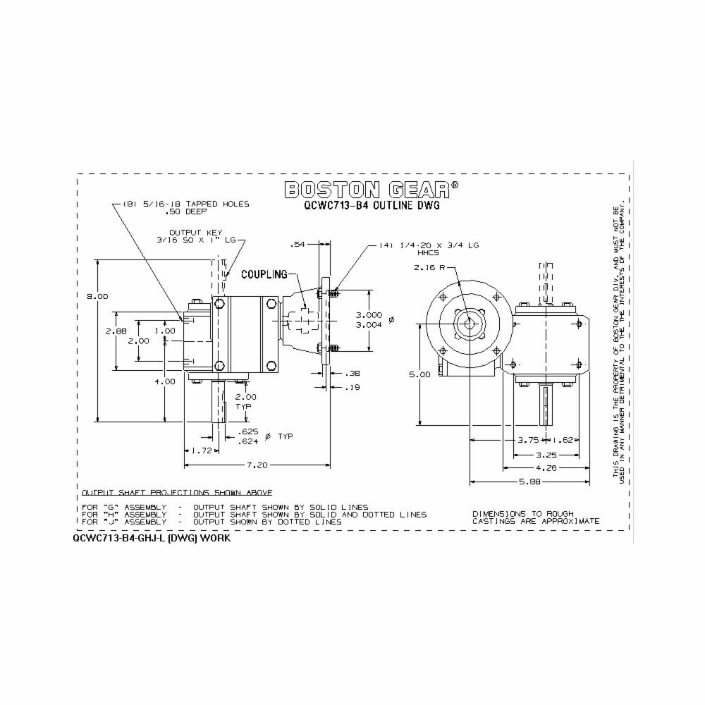 Boston Gear&reg; QCWC713-900-B4-G