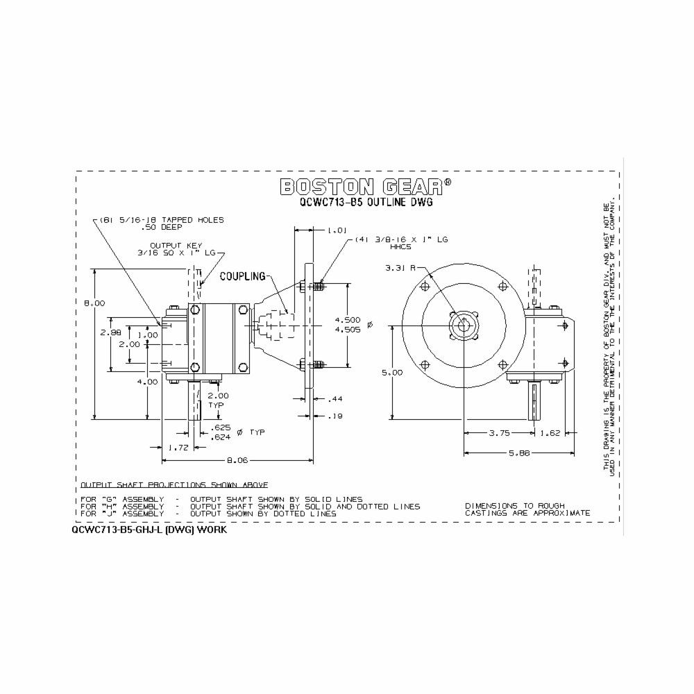 Boston Gear&reg; QCWC713-200-B5-G