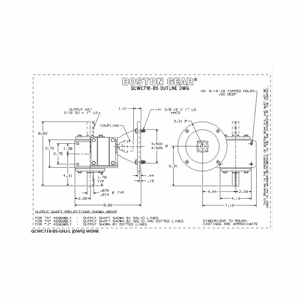 Boston Gear&reg; QCWC718-600-B5-G