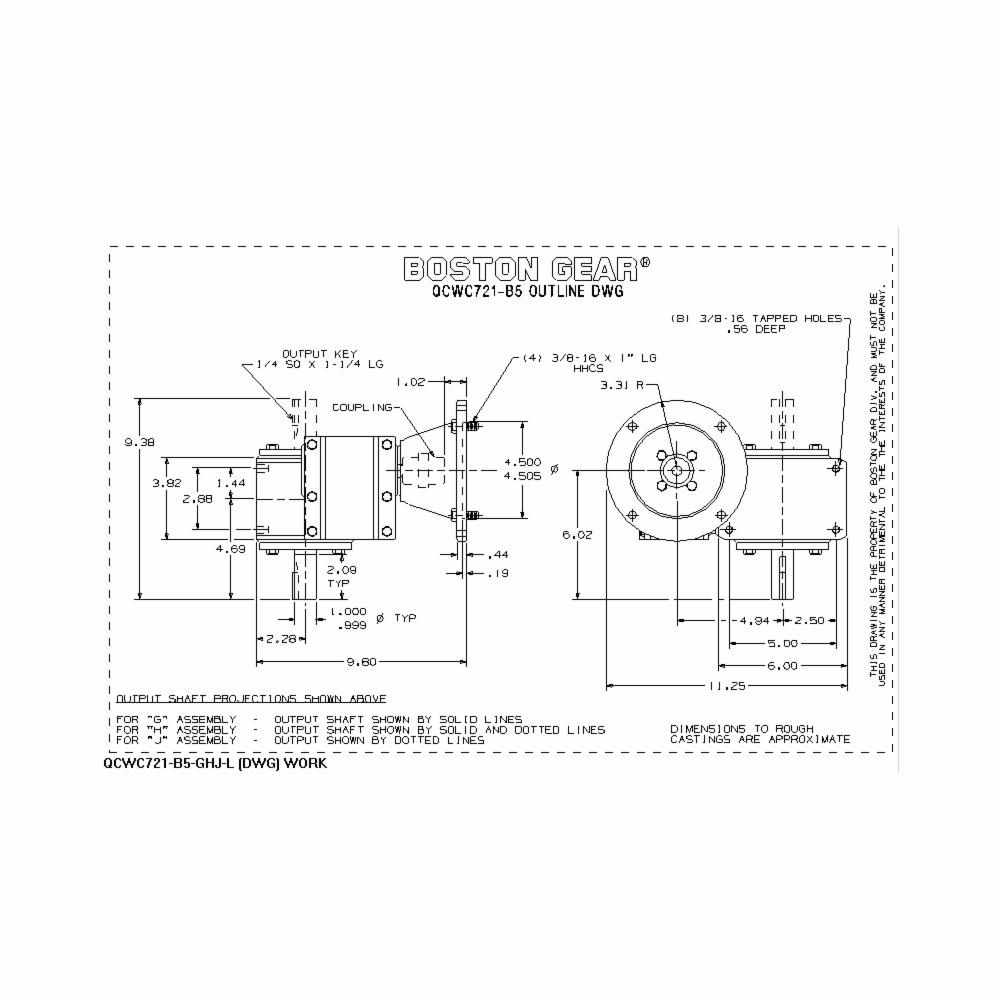 Boston Gear&reg; QCWC721-150-B5-G