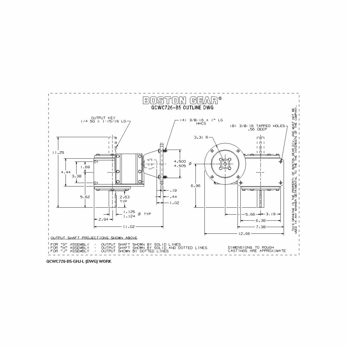 Boston Gear&reg; QCWC726-1200-B5-G