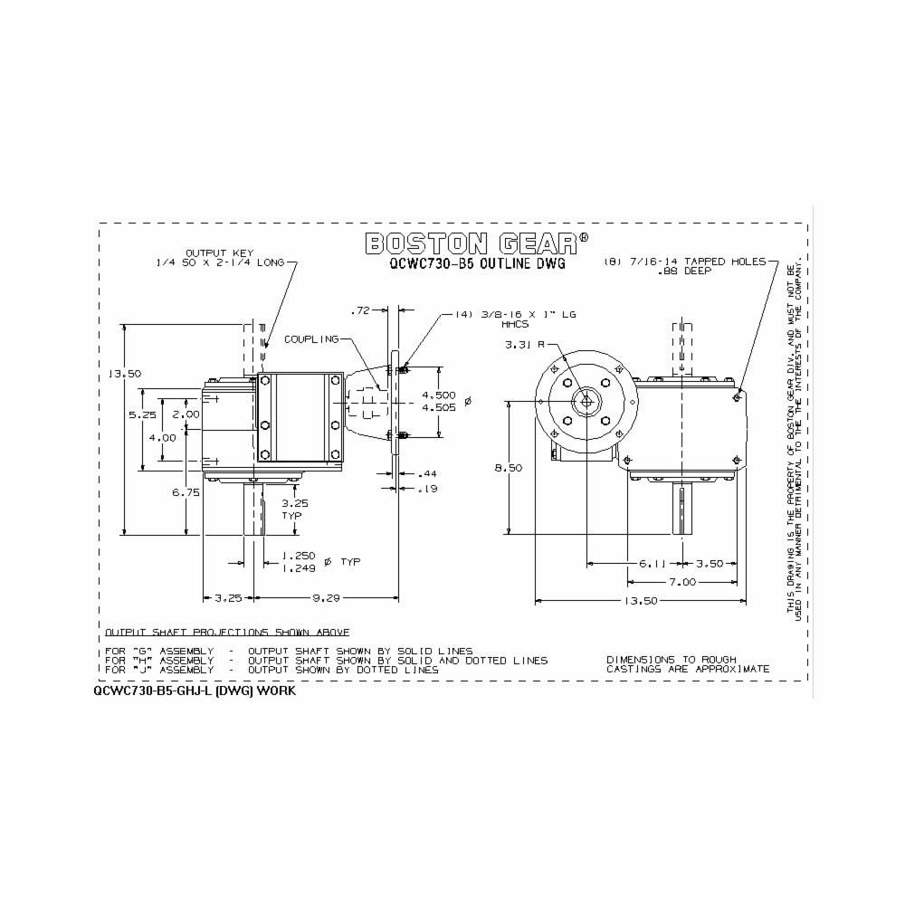 Boston Gear&reg; QCWC730-200-B5-G
