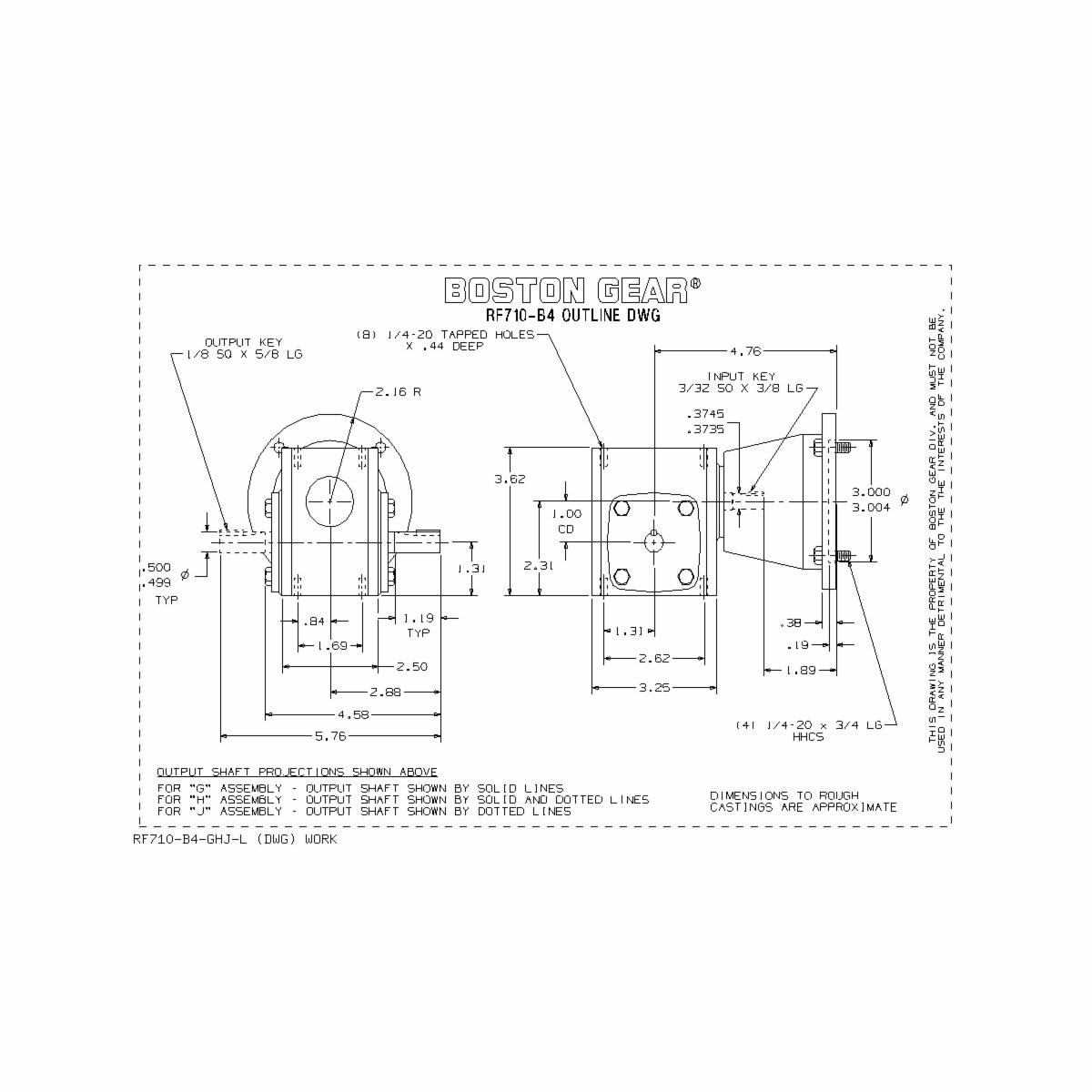 Boston Gear&reg; RF710-10-B4-J