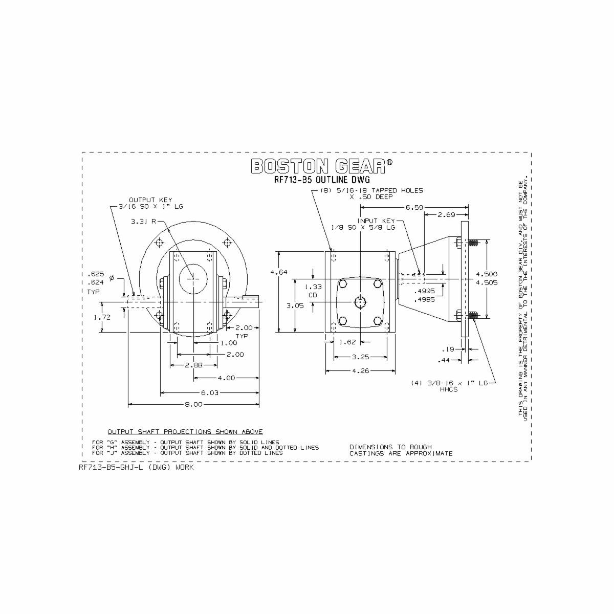 Boston Gear&reg; RF713-25-B5-J