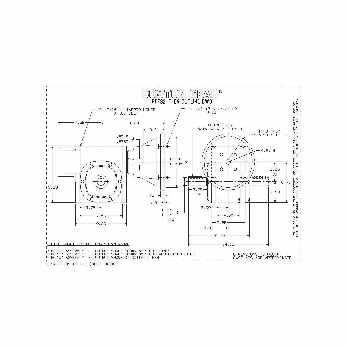 Boston Gear&reg; RF732-15F-B9-J